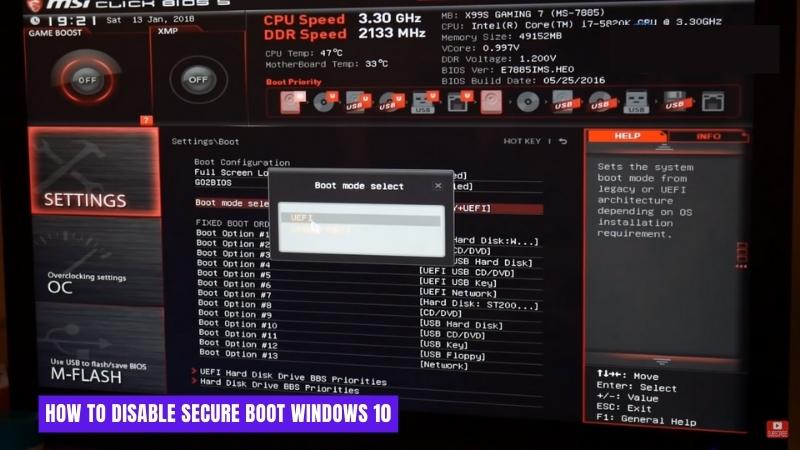 How To Disable Secure Boot Windows 10? - keysdirect.us