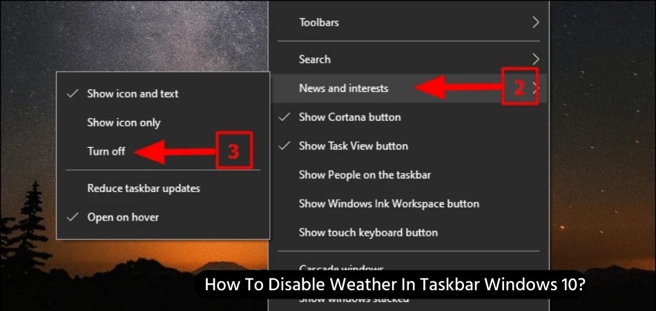 How To Disable Weather In Taskbar Windows 10? - keysdirect.us