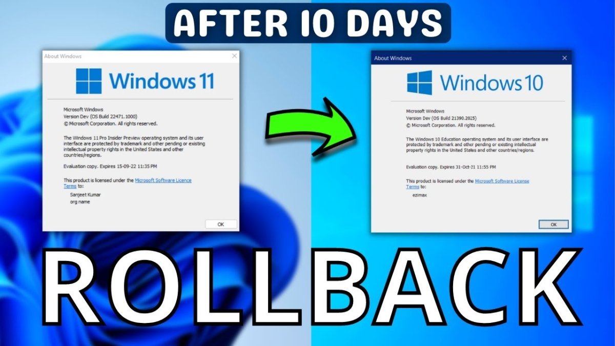 How to Downgrade Windows 11 to 10 After 10 Days - keysdirect.us