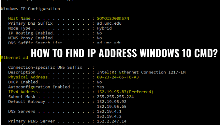 How To Find Ip Address Windows 10 CMD? - keysdirect.us