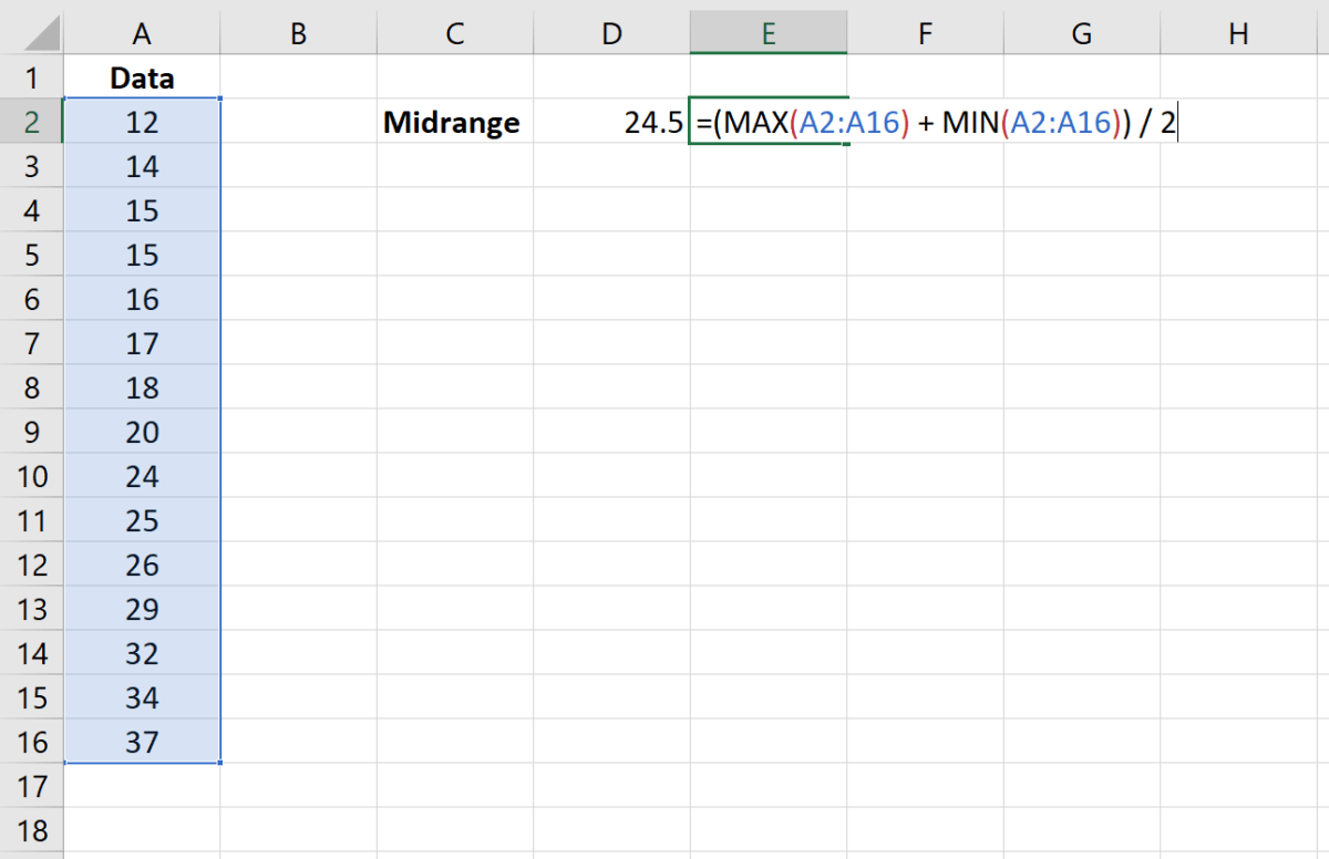 How to Find Midrange in Excel? - keysdirect.us