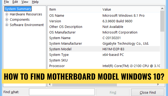 How To Find Motherboard Model Windows 10? - keysdirect.us