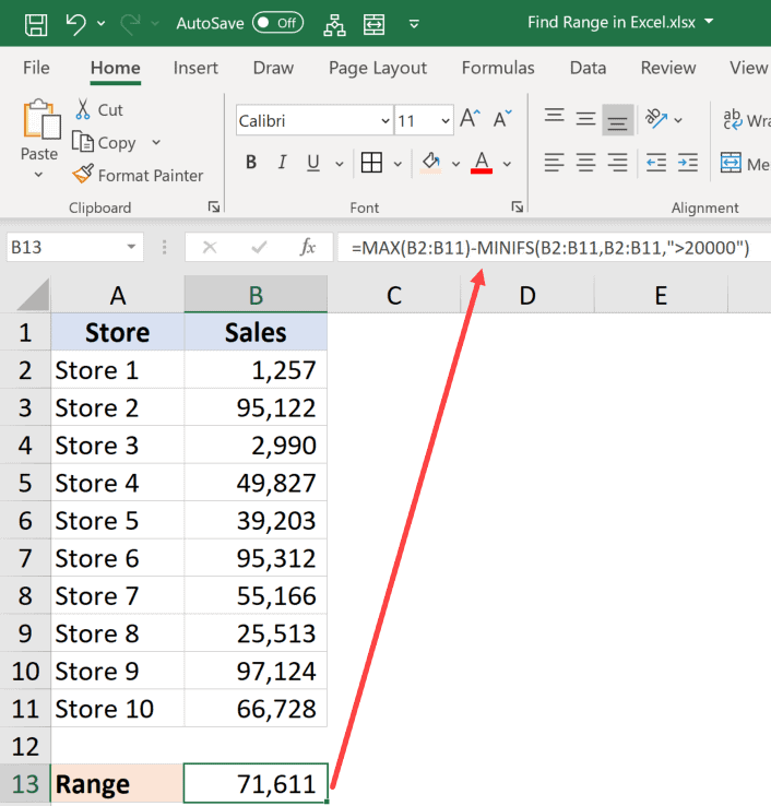 How to Find the Range in Excel? - keysdirect.us