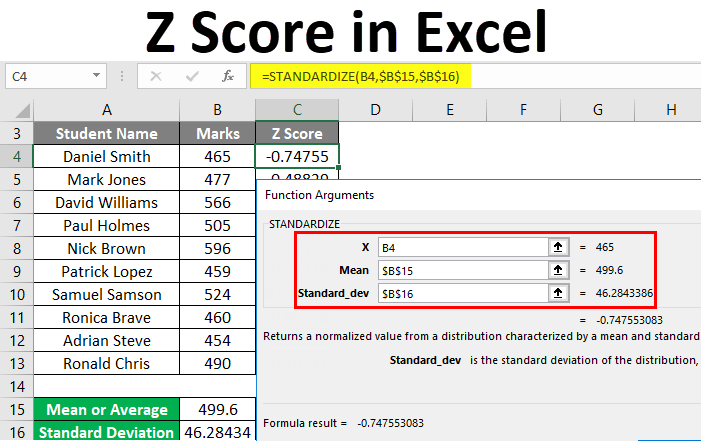 How to Find the Z Score in Excel? - keysdirect.us