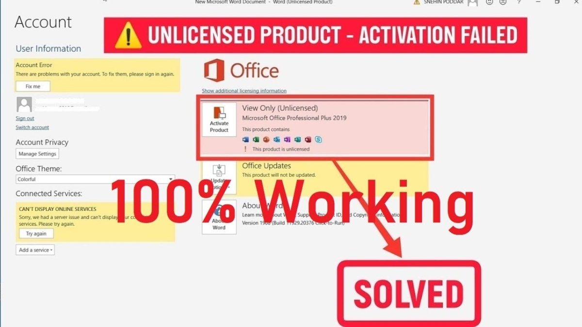 How to Fix Microsoft Word Unlicensed Product? - keysdirect.us