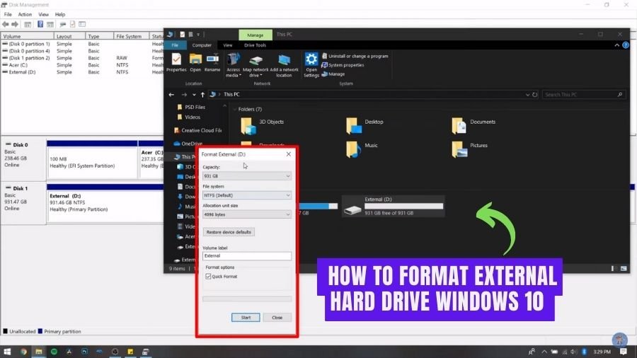 How To Format External Hard Drive Windows 10? - keysdirect.us