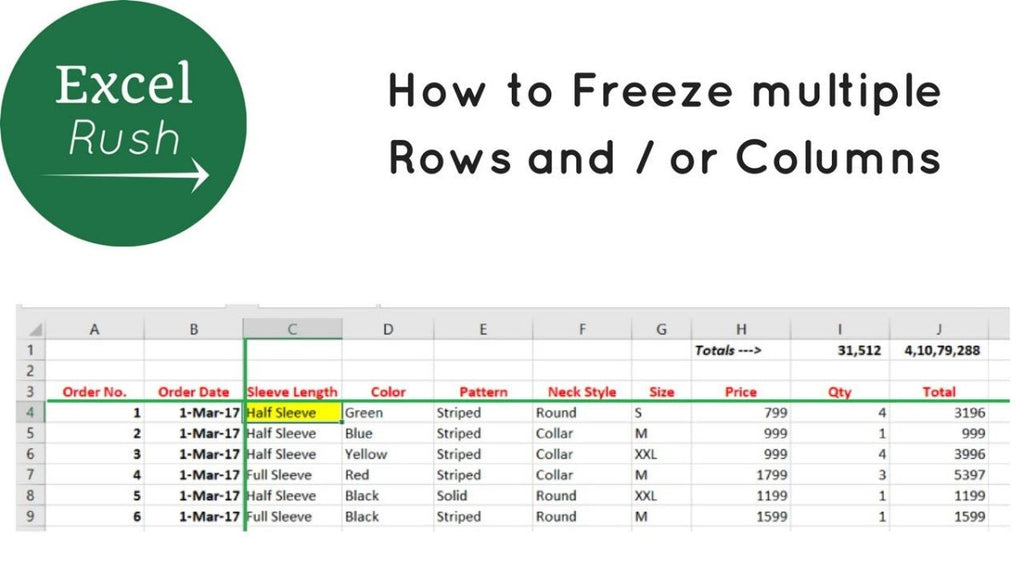 How to Freeze More Than One Row in Excel