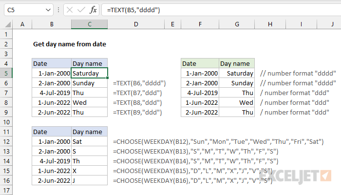 How to Get Day Name From Date in Excel? - keysdirect.us