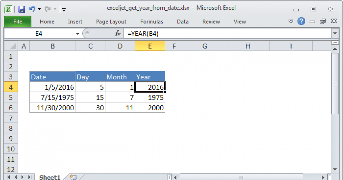 How to Get Year From Date in Excel? - keysdirect.us