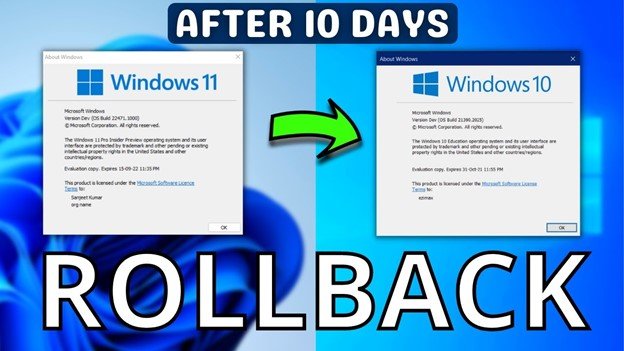 How To Go Back To Windows 10 After 10 Days? - keysdirect.us