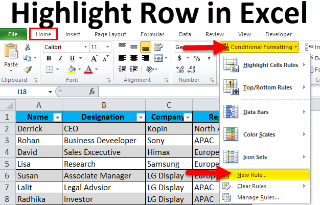 How to Highlight a Row in Excel? - keysdirect.us