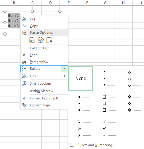 How to Insert a Bullet in Excel? - keysdirect.us