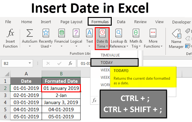 How to Insert Date in Excel? - keysdirect.us