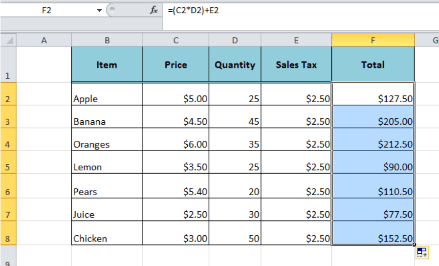How to Insert Formula in Excel for Entire Column? - keysdirect.us
