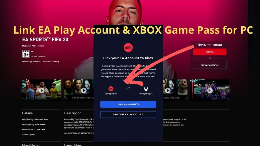 Can't use EA play with Xbox Game Pass because my EA account was previously  linked with another gamertag and it won't allow me to sign into my existing  EA account that contains