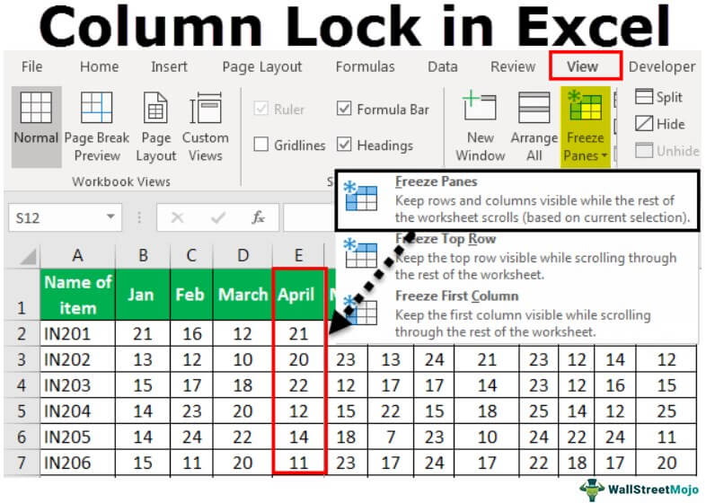 How to Lock Column in Excel? - keysdirect.us