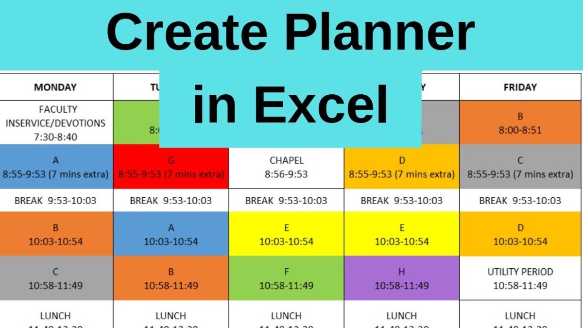 How to Make a Planner in Excel? - keysdirect.us