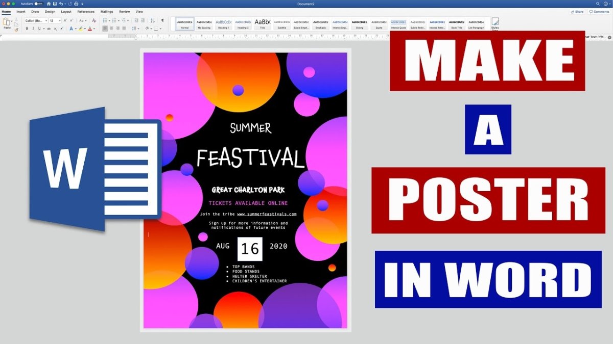 How to Make a Poster in Microsoft Word? - keysdirect.us