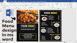 How to Make a Restaurant Menu on Microsoft Word? - keysdirect.us