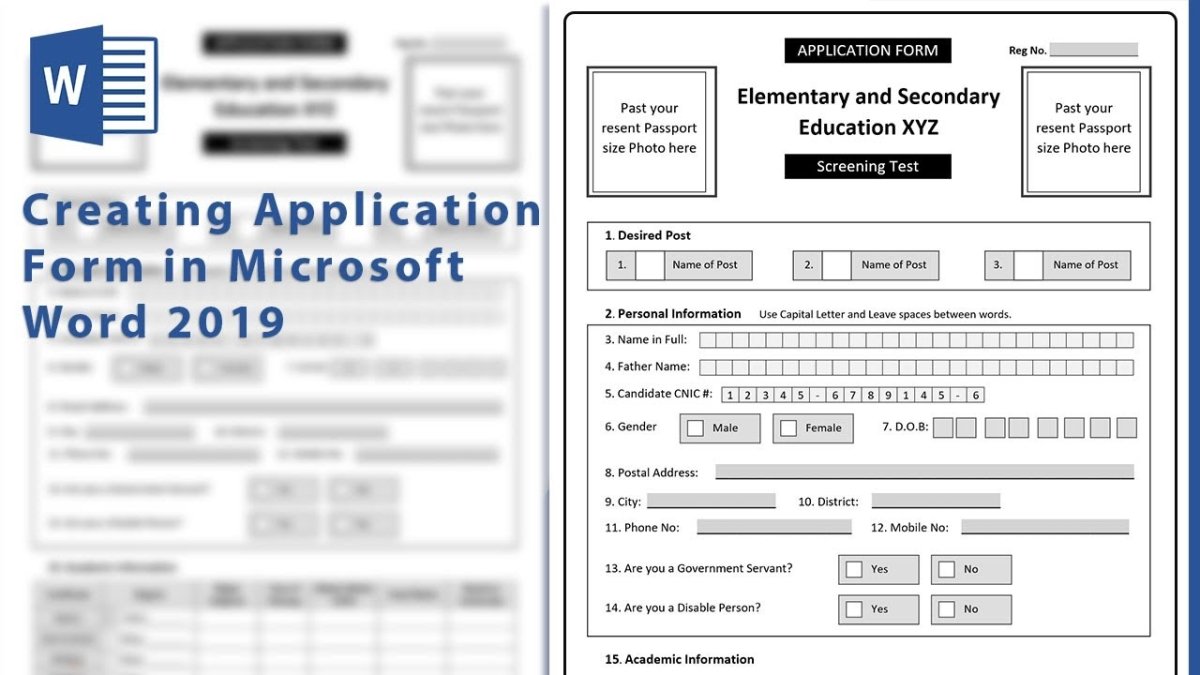 How to Make an Application Form on Microsoft Word? - keysdirect.us