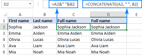 How to Merge First and Last Name in Excel? - keysdirect.us