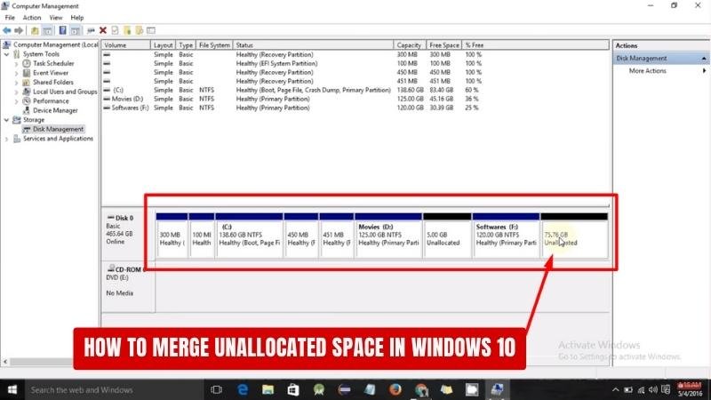 How to Merge Unallocated Space in Windows 10? - keysdirect.us