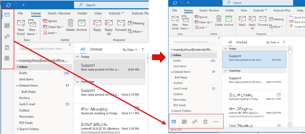 How to Move Outlook Icons to Bottom of Screen? - keysdirect.us