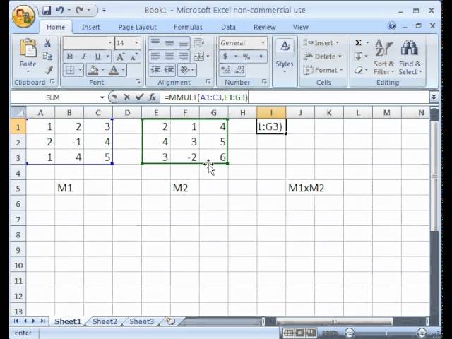 How to Multiply Matrices in Excel? - keysdirect.us