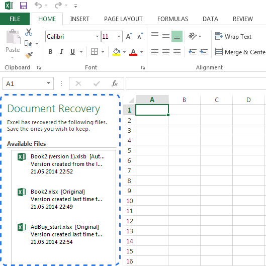 How to Open Document Recovery in Excel? - keysdirect.us