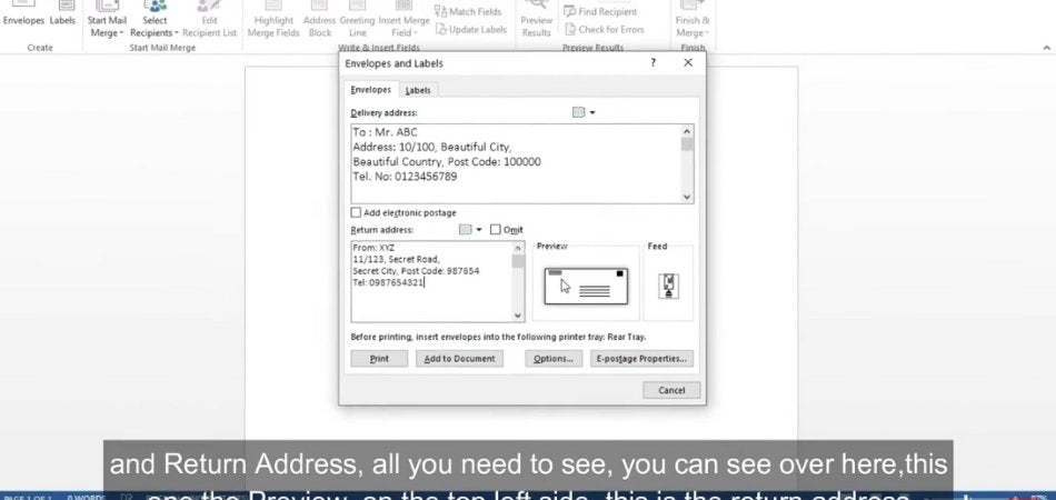 How to Print Envelopes in Windows 10? - keysdirect.us
