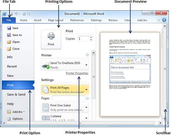 How to Print in Microsoft Word? - keysdirect.us