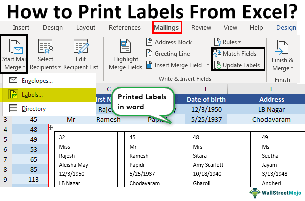 How to Print Labels From Excel in Word? - keysdirect.us