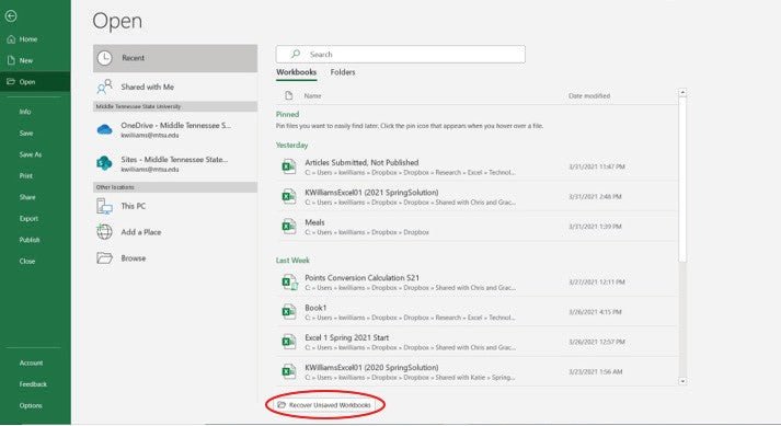 How to Recover Unsaved Excel Files? - keysdirect.us