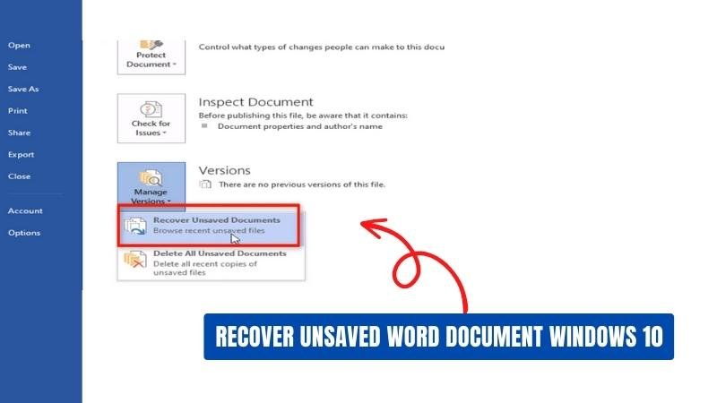 How To Recover Unsaved Word Document Windows 10? - keysdirect.us