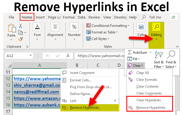 How to Remove Hyperlinks in Excel? - keysdirect.us