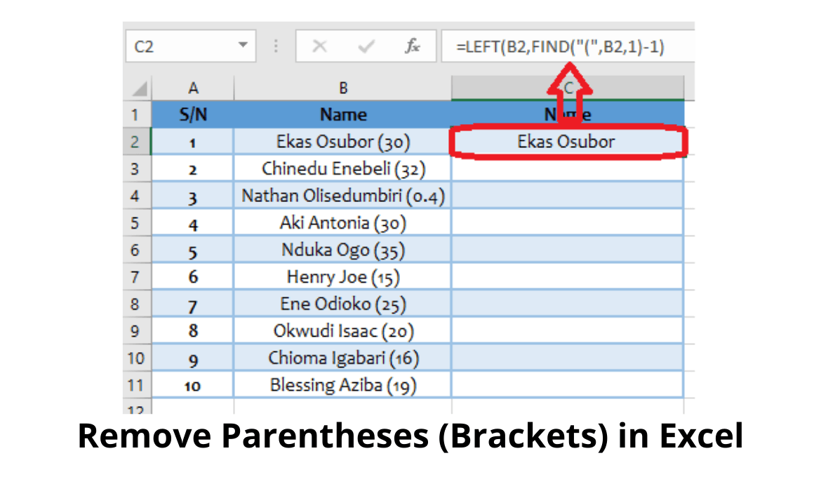 How to Remove Parentheses in Excel? - keysdirect.us
