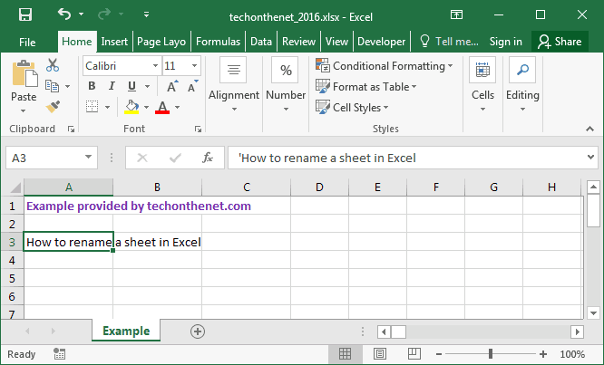 How to Rename a Sheet in Excel? - keysdirect.us