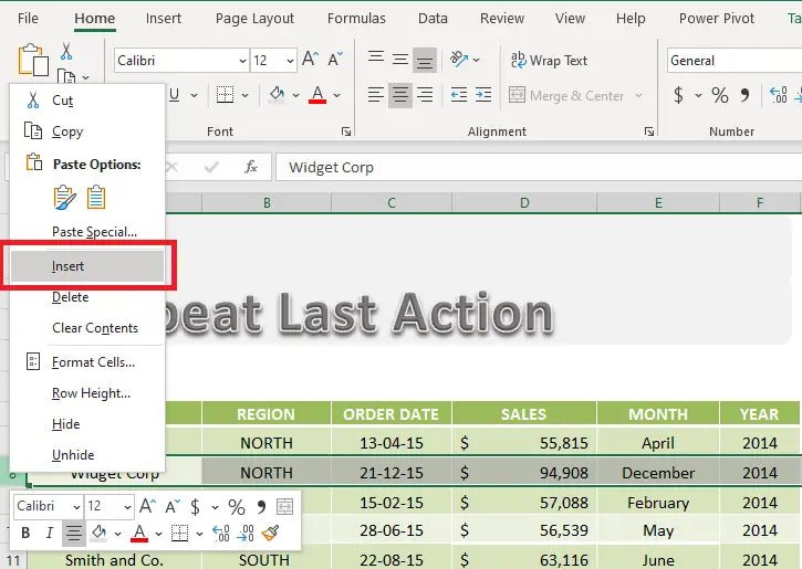 How to Repeat Action in Excel? - keysdirect.us