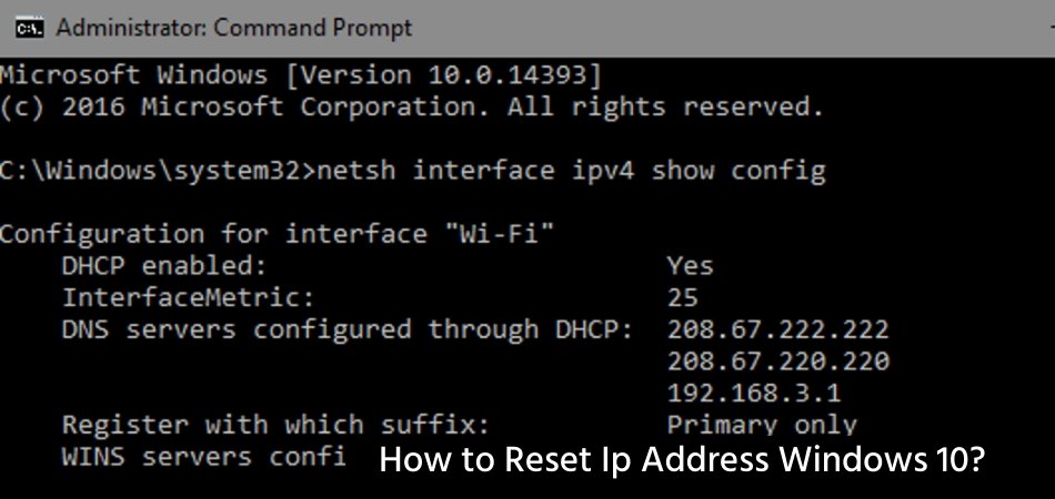 How to Reset Ip Address Windows 10? - keysdirect.us