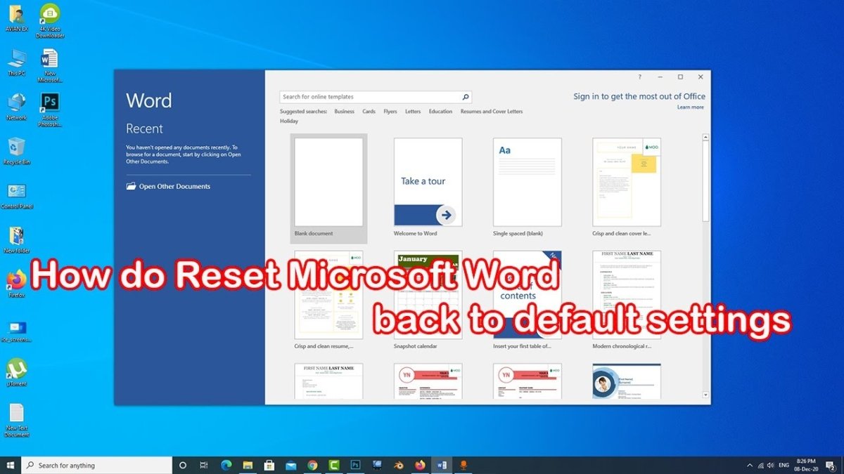 How to Reset Microsoft Word Settings? - keysdirect.us