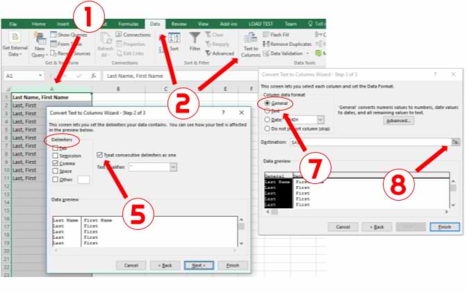 How to Separate One Column Into Two in Excel? - keysdirect.us