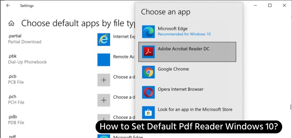 How to Set Default Pdf Reader Windows 10? - keysdirect.us