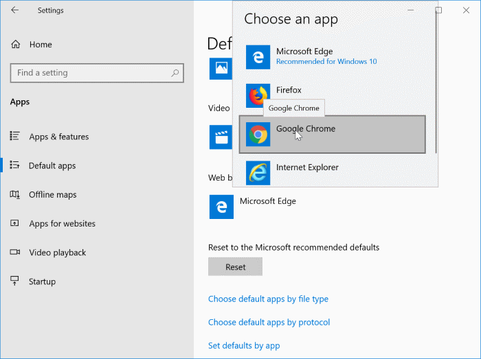 How To Set Google As Default Browser On Windows 10 - keysdirect.us