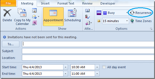 How to Set Up Recurring Meetings in Outlook? - keysdirect.us