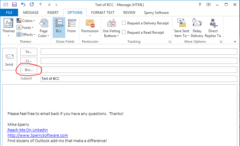 How to Show Bcc in Outlook? - keysdirect.us