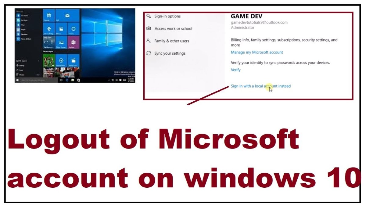 How to Sign Out From Microsoft Account in Windows 10? - keysdirect.us