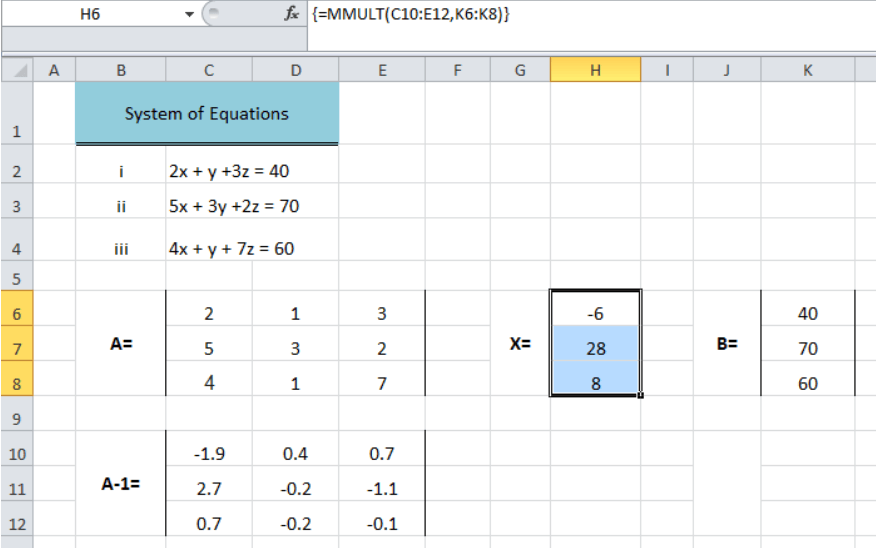 How to Solve System of Equations in Excel? - keysdirect.us