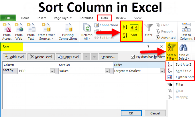 How to Sort a Column in Excel? - keysdirect.us