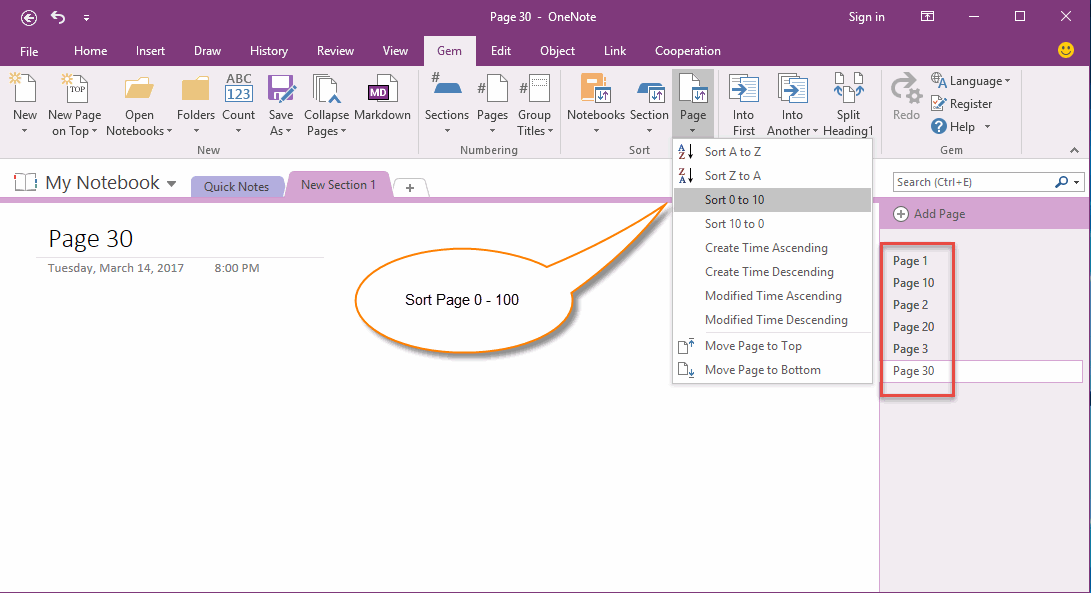 How to Sort Onenote Pages? - keysdirect.us