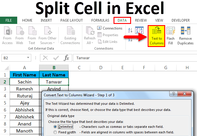 How to Split a Single Cell in Excel? - keysdirect.us